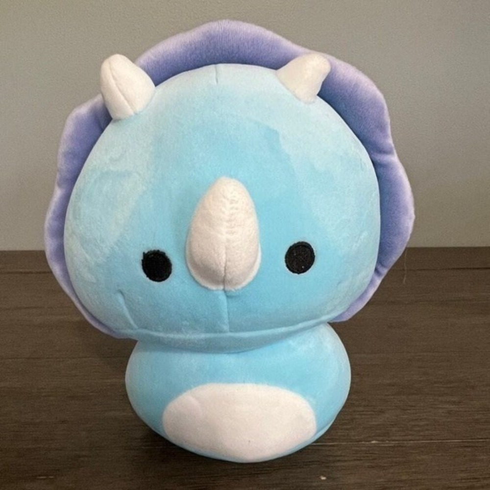 Mewaii Triceratops Dinosaur‎ Plush Blue Purple Kawaii Stuffed Animal Toy